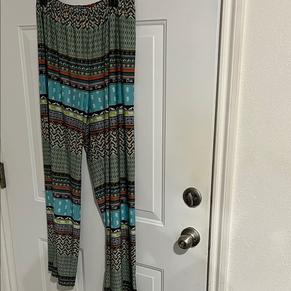 Sunny Leigh Multicolor Patterned Wide Leg Pants - Picture 1 of 4